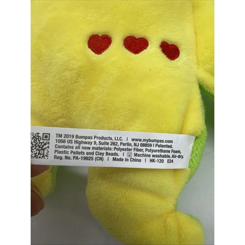Bumpas Yellow Green Plush Stuffed Animal Animation Reversible Collectible